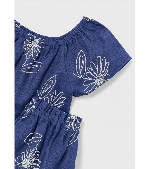 Conjunto falda y camiseta con lino niña 3947