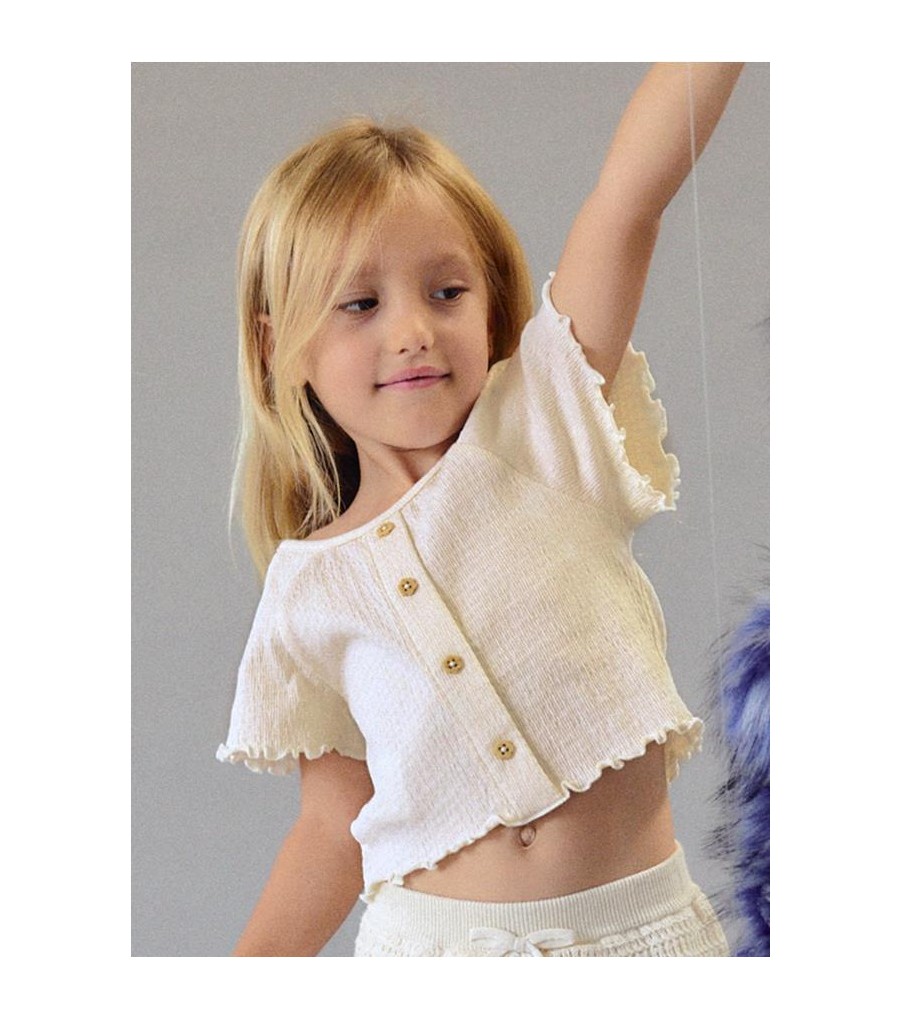 Camiseta con volantes niña 3014