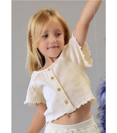 Camiseta con volantes niña 3014