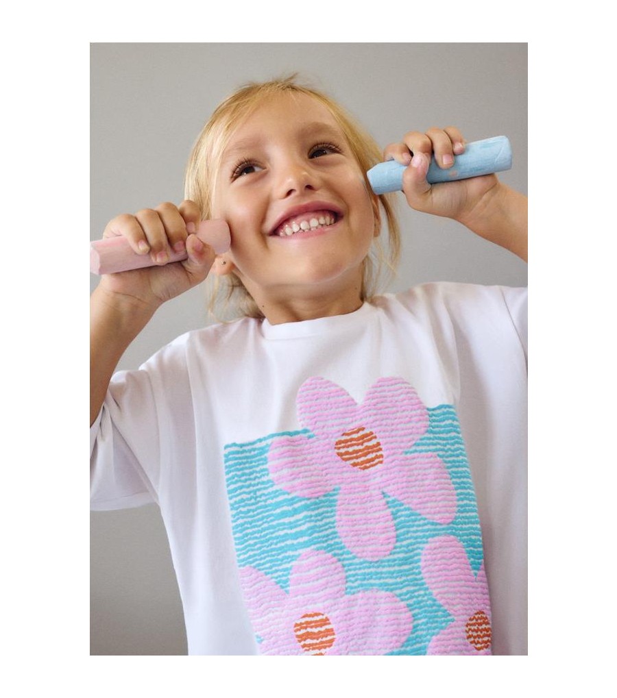 Camiseta hombro caído niña 3016