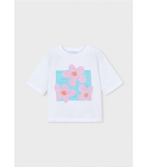 Camiseta hombro caído niña 3016