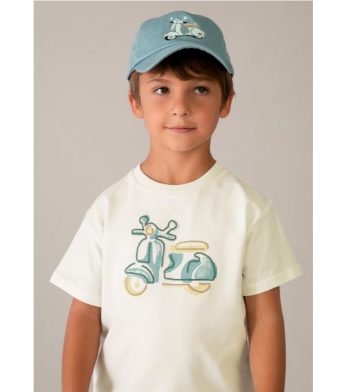 Camiseta con moto bordada niño 3060