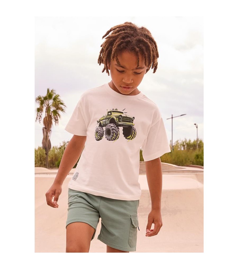 Camiseta con moto bordada niño 3069