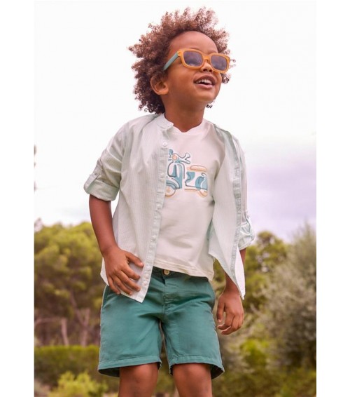 Bermuda relaxed fit con lino niño 3202