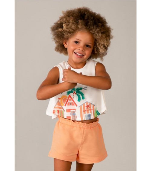 Conjunto pantalón corto y camiseta niña 3228