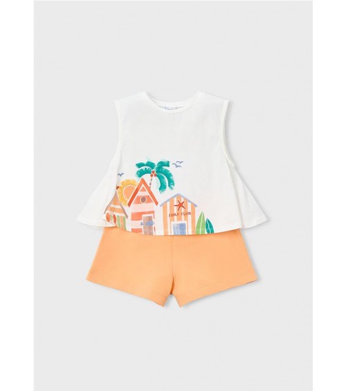 Conjunto pantalón corto y camiseta niña 3228