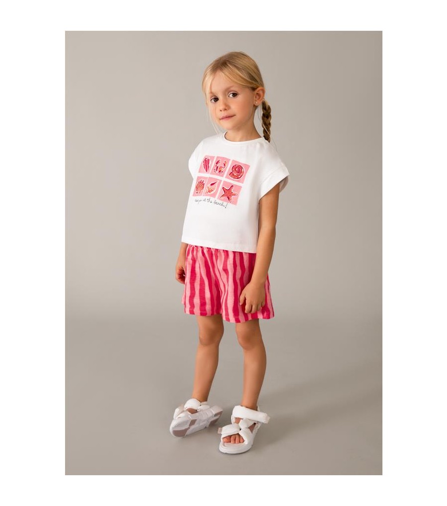 Conjunto pantalón corto estampado y...