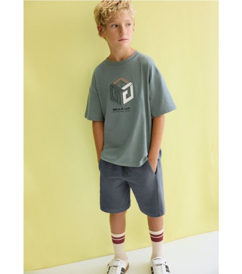 Conjunto bermuda y camiseta relieve chico 6690