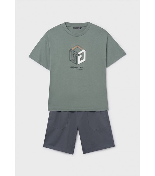 Conjunto bermuda y camiseta relieve chico 6690
