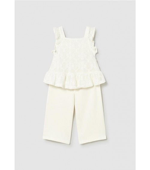 Conjunto pantalón y top crochet bebé 1515