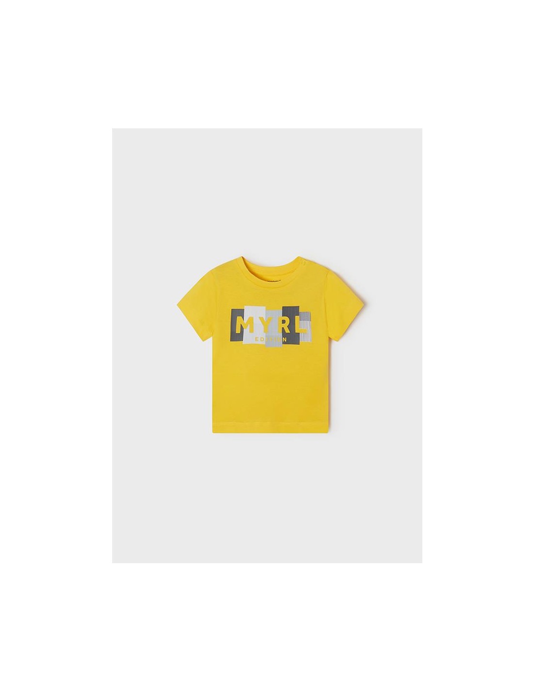 Camiseta básica de manga corta amarilla niño
