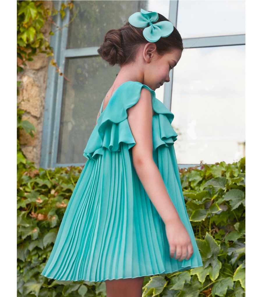 VESTIDO DE GASA PLISADO...