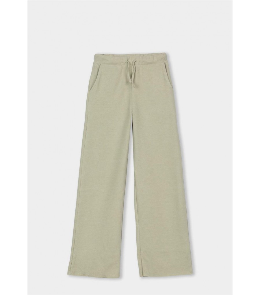 PANTALON WIDE LEG DE TACTO...